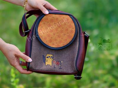 Rakun Figürlü Küçük Postacı Omuz Çantası Etnik Bohem Style - Bordo