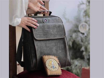 Sade Desen Unisex Gri Çanta, YKüçük Prens Hardal Cüzdan Hem Sırt Hem Capraz Hem Elde Etnik Bohem Style KOMBIN