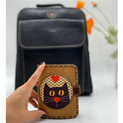 Sade Desen Unisex Siyah Çanta, Kedi Aşkı Hardal Cüzdan Hem Sırt Hem Capraz Hem Elde Etnik Bohem Style KOMBIN