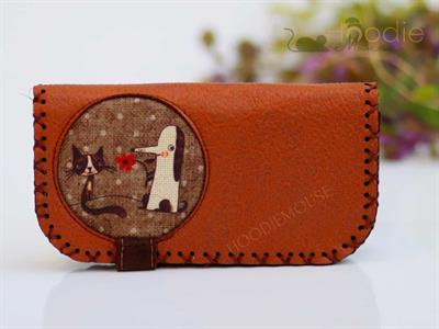 Tilki Figürlü Büyük Cüzdan Etnik Bohem Retro Vintage Style - TABA