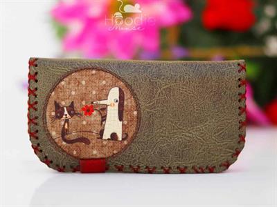 Tilki Figürlü Büyük Cüzdan Etnik Bohem Retro Vintage Style - YESİL