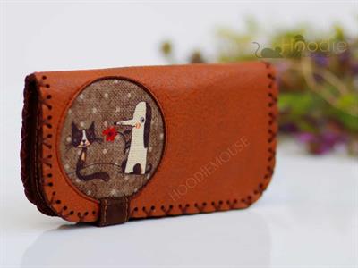 Tilki Figürlü Büyük Cüzdan Etnik Bohem Retro Vintage Style - TABA