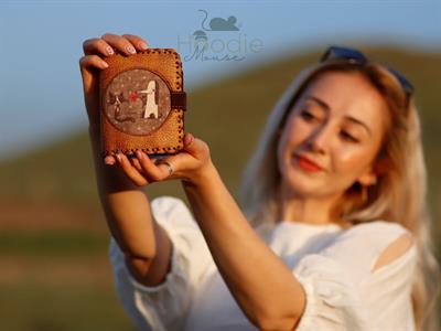 Tilki Figürlü Küçük Cüzdan Etnik Bohem Retro Style - Hardal
