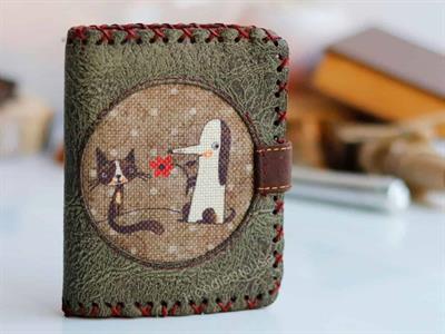 Tilki Figürlü Küçük Cüzdan Etnik Bohem Retro Style - Yesil