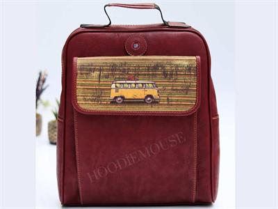 Wosvos Figürlü Unisex Canta Hem Sırt Hem Capraz Hem Elde Etnik Bohem Style - BORDO