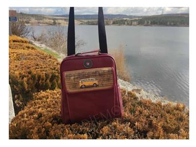 Wosvos Figürlü Unisex Canta Hem Sırt Hem Capraz Hem Elde Etnik Bohem Style - BORDO
