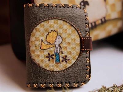 Y. Küçük Prens Figürlü Küçük Cüzdan Etnik Bohem Retro Style - Yesil