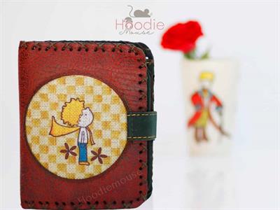 Y. Küçük Prens Figürlü Küçük Cüzdan Etnik Bohem Retro Style - Bordo