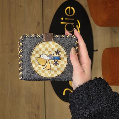 Y. Küçük Prens Figürlü Küçük Cüzdan Etnik Bohem Retro Style - Antrasit