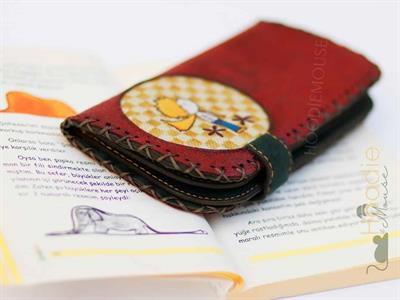 Y.Küçük Prens Figürlü Büyük Cüzdan Etnik Bohem Retro Vintage Style - BORDO