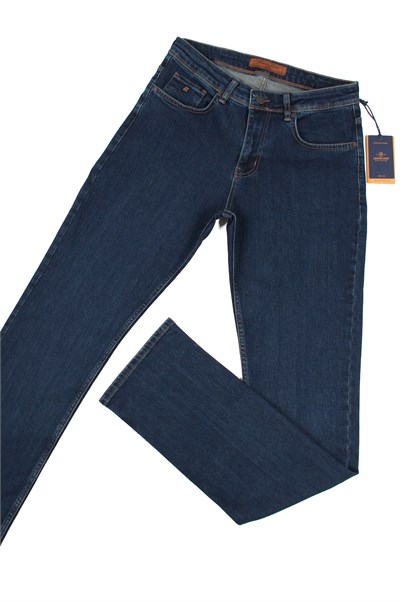 LACARINOYüksek Bel Boru Paça Dark Blue Erkek Jean Pantolon
