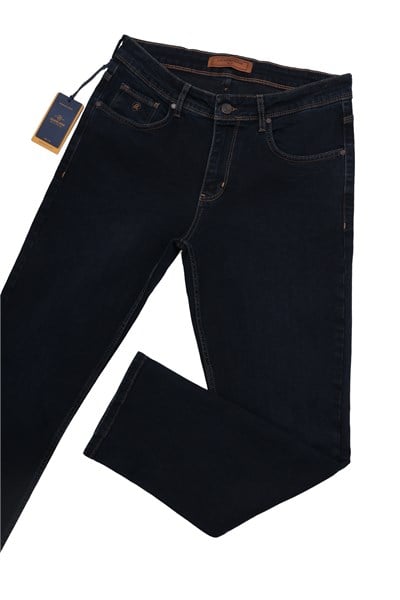 LACARINOYüksek Bel Boru Paça Blue Black Erkek Jean Pantolon