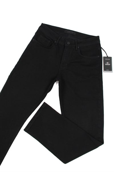 LACARINOYüksek Bel Boru Paça Black Erkek Jean Pantolon 