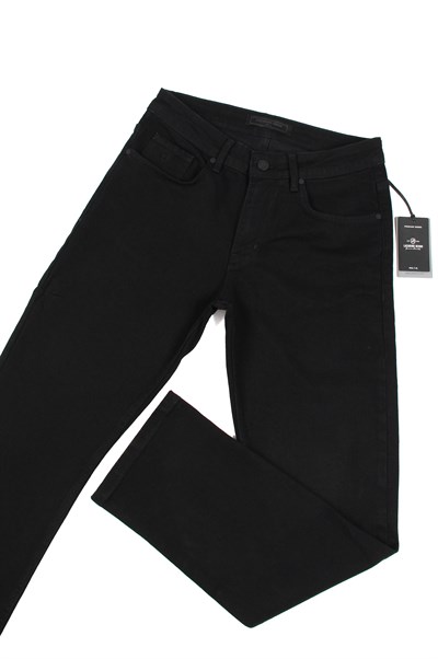 LACARINOYüksek Bel Boru ,paça  Ek Beden Black Erkek Jean Pantolon
