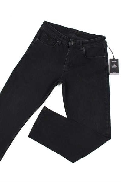LACARINOYüksek Bel Bol Paça Rahat Kalıp Füme Erkek Jean Pantolon