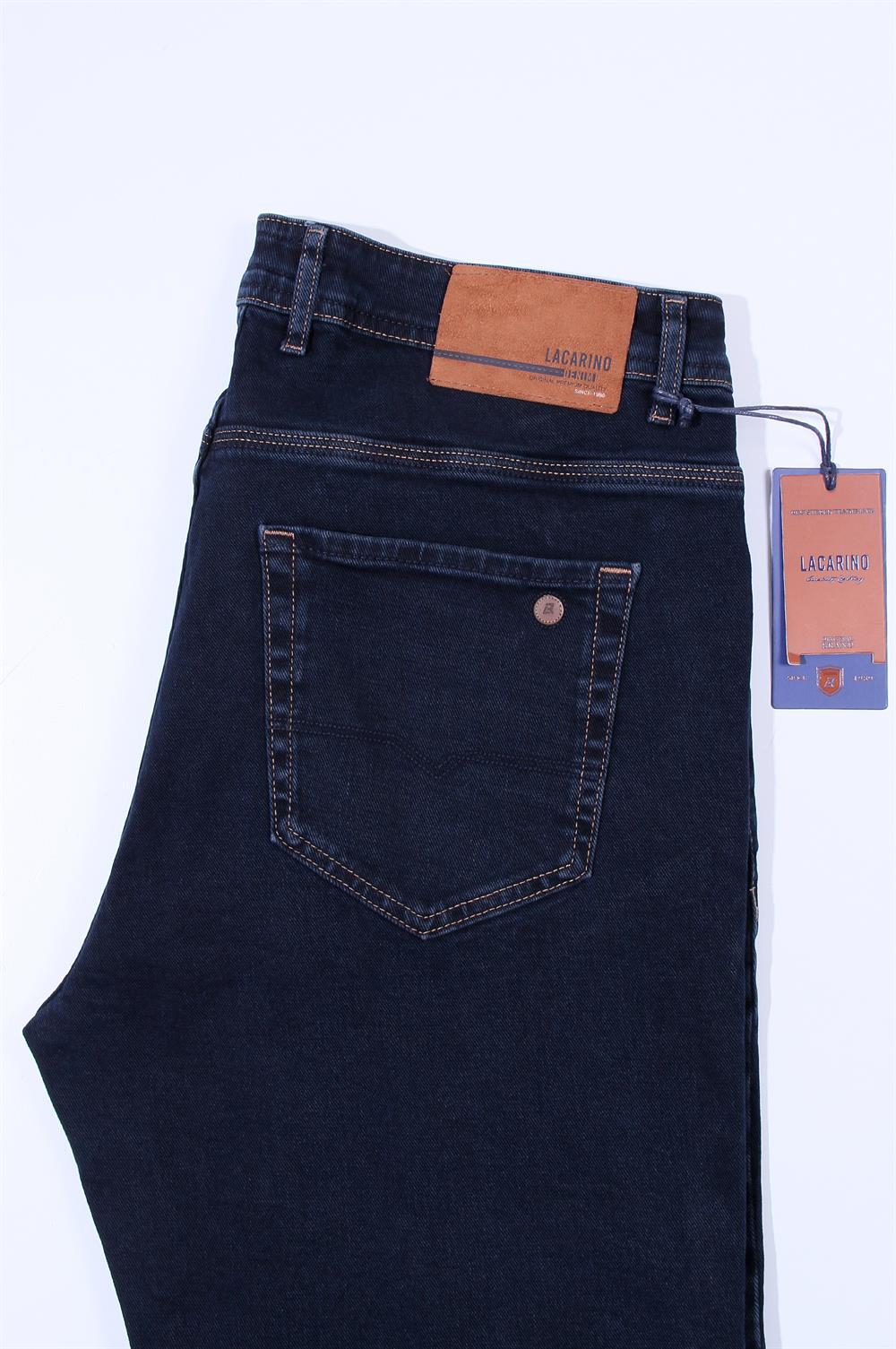 LACARINOYüksek Bel Klasik Kesim Blue Black Jean Pantolon