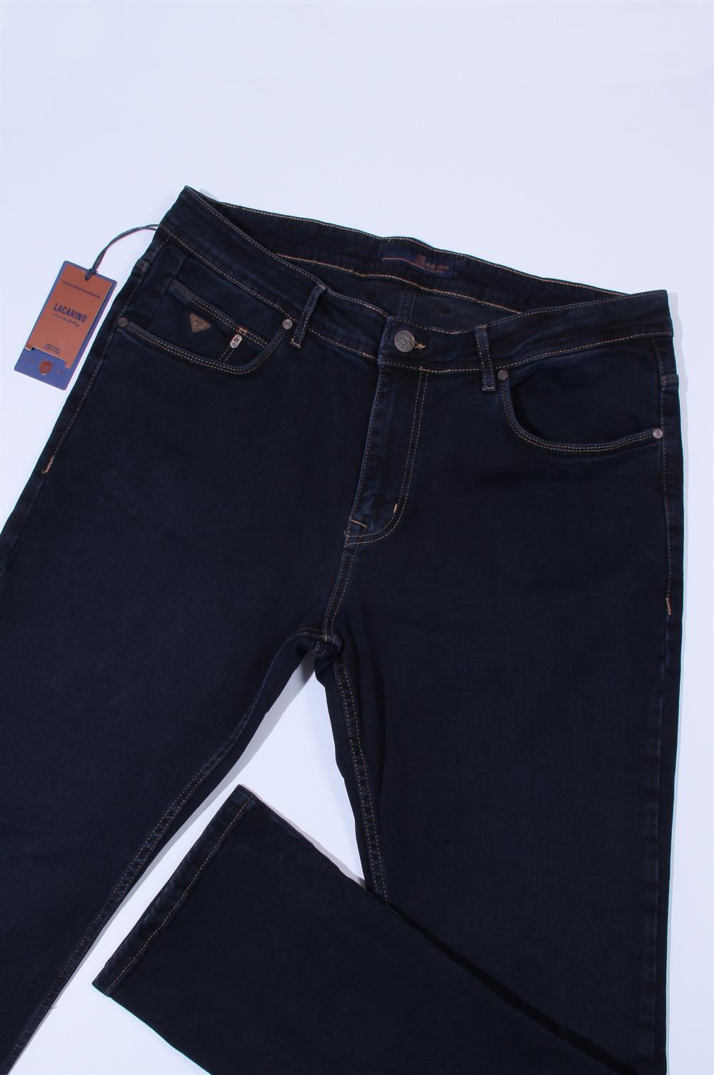 LACARINOYüksek Bel Klasik Kesim Blue Black Jean Pantolon