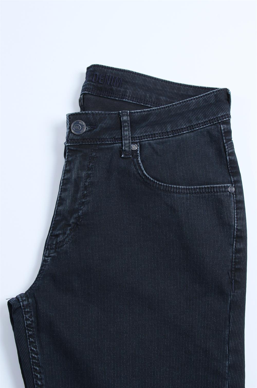 LACARINOYüksek Bel Dar Paça Blue Black Jean Pantolon