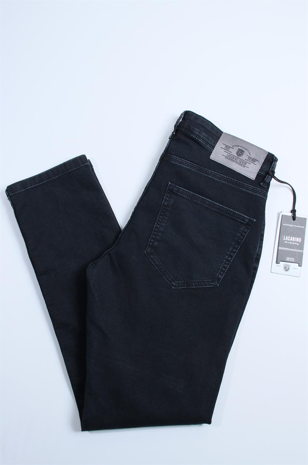 LACARINOYüksek Bel Dar Paça Blue Black Jean Pantolon
