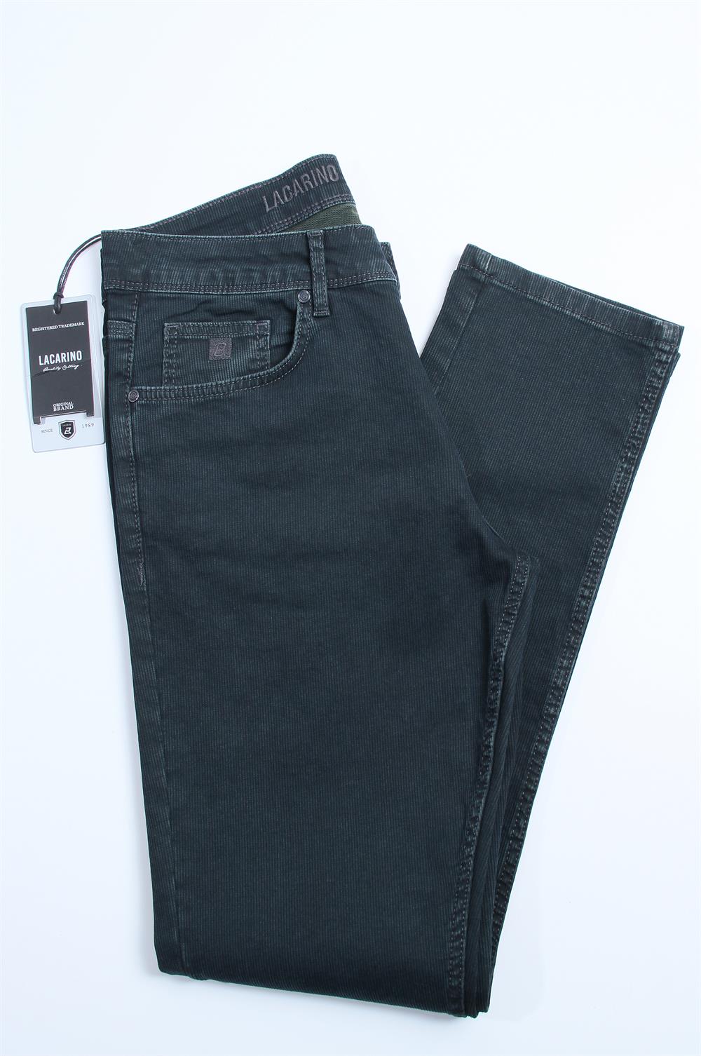 LACARINOYüksek Bel Dar Paça Blue Haki Jean Pantolon