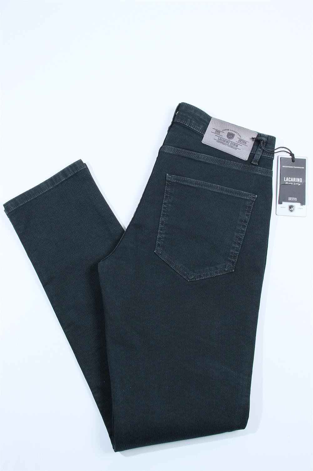 LACARINOYüksek Bel Dar Paça Blue Haki Jean Pantolon