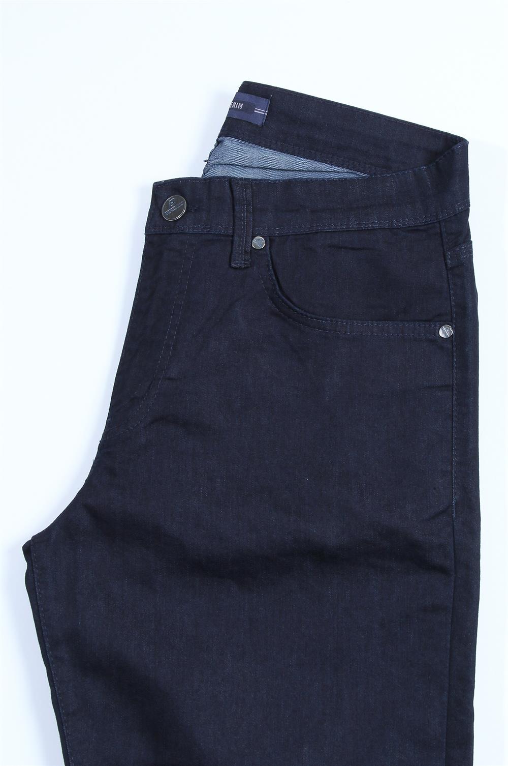 LACARINOYüksek Bel Yarım Boru Paça Navy Blue Jean Pantolon