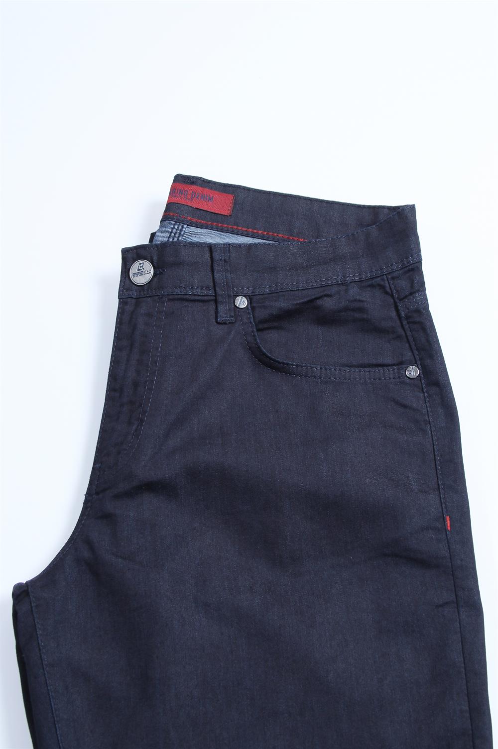 LACARINOYüksek Bel Yarım Boru Paça Navy Blue Jean Pantolon