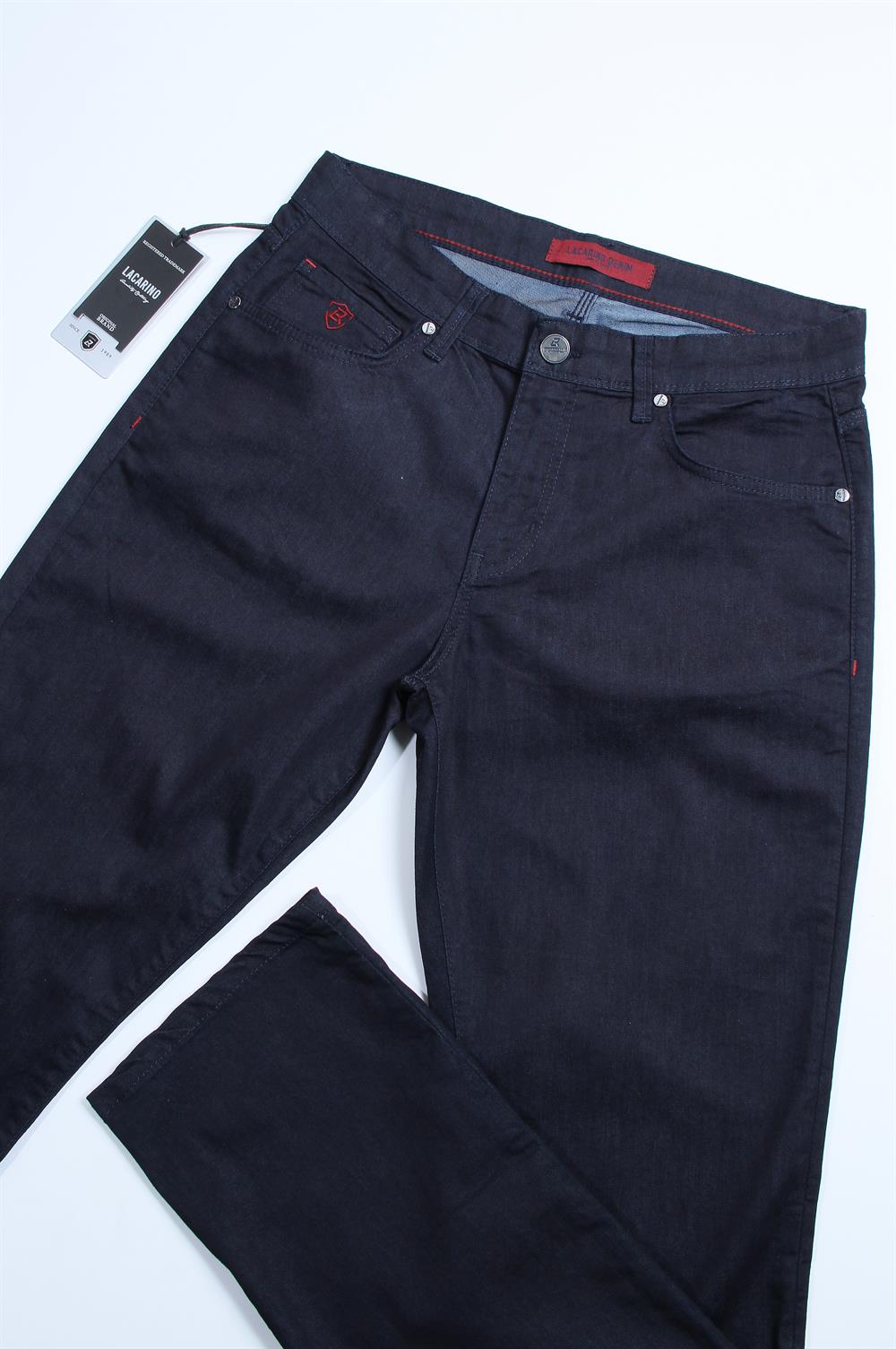LACARINOYüksek Bel Yarım Boru Paça Navy Blue Jean Pantolon