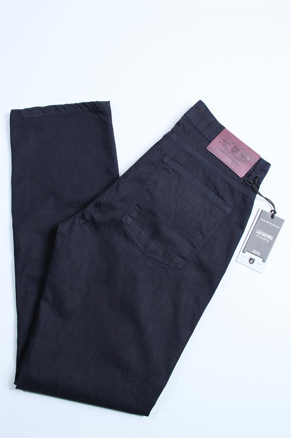LACARINOYüksek Bel Yarım Boru Paça Navy Blue Jean Pantolon
