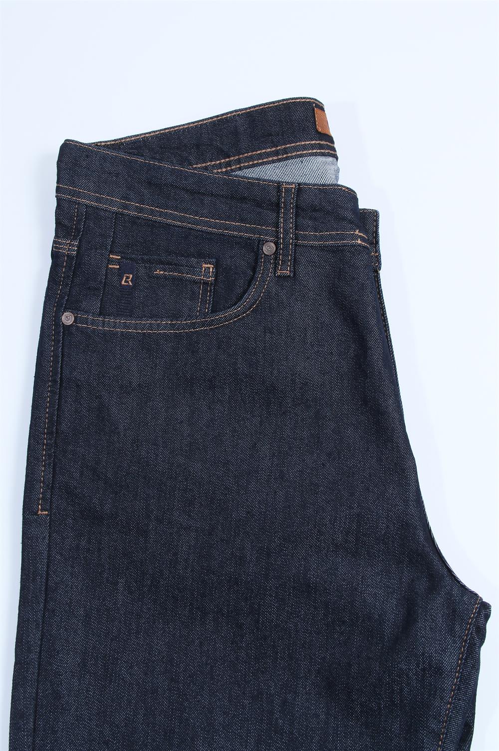 LACARINOYüksek Bel Boru Paça Navy Blue Jean Pantolon