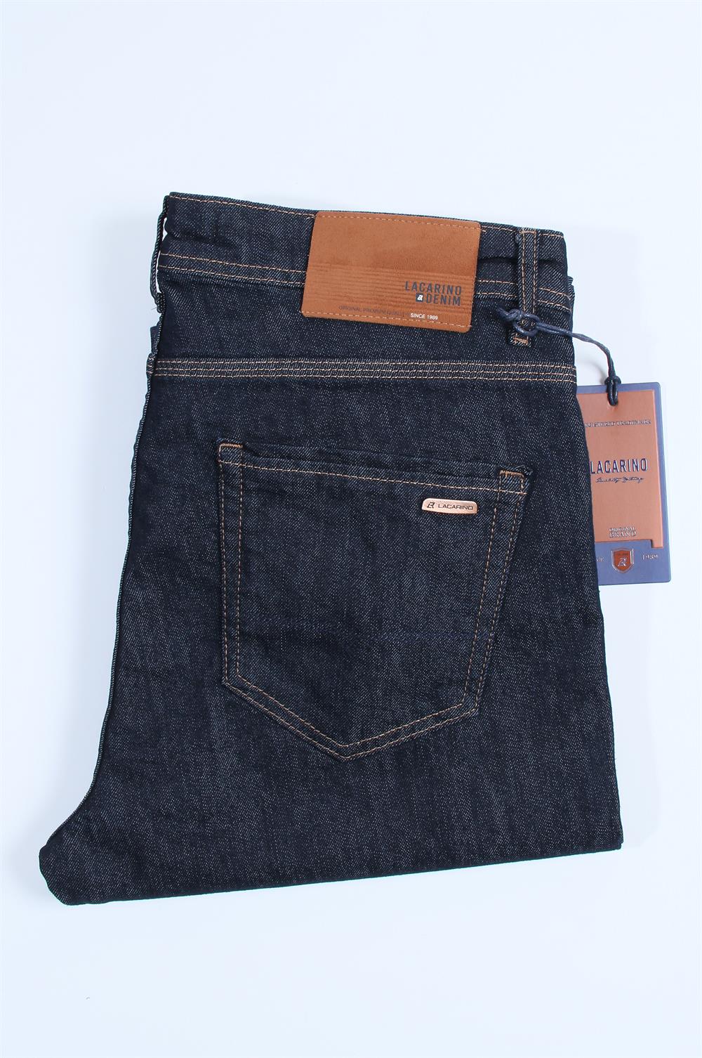 LACARINOYüksek Bel Boru Paça Navy Blue Jean Pantolon