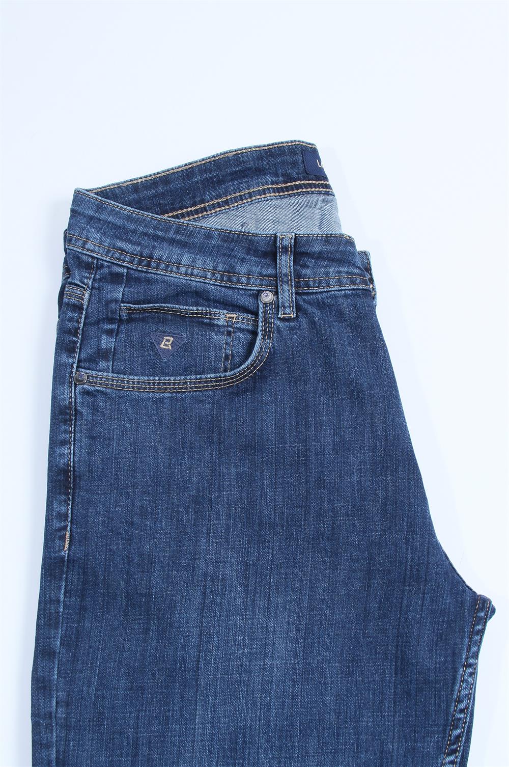 LACARINOYüksek Bel Yarım Boru Paça Dark Blue Erkek Jean Pantolon