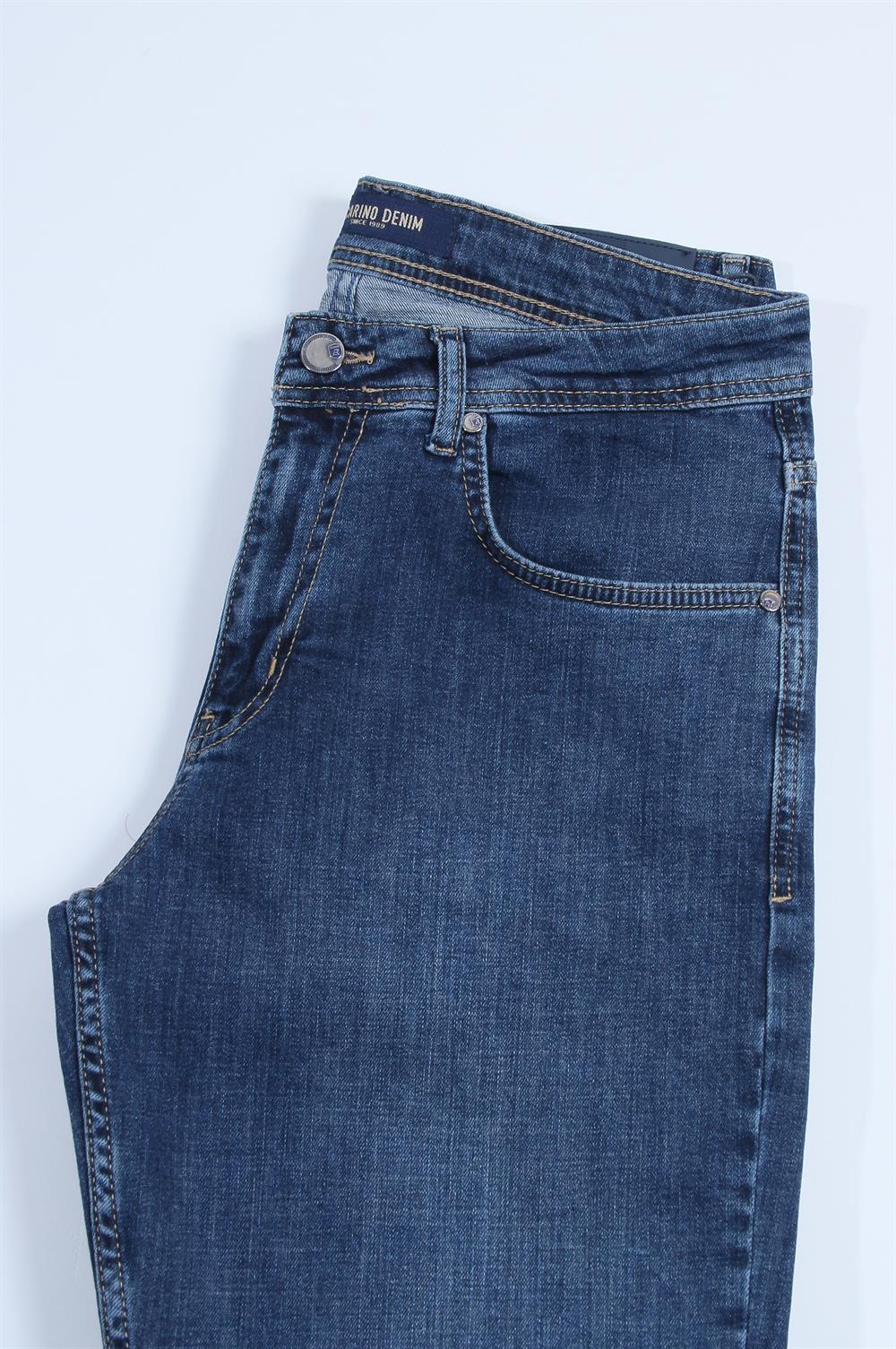 LACARINOYüksek Bel Boru Paça Dark Blue Jean Pantolon