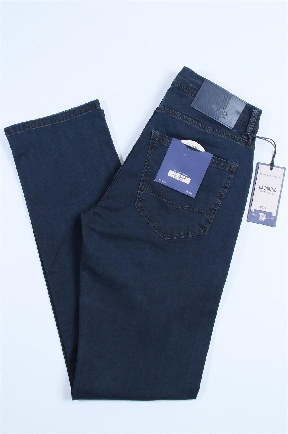 LACARINOYüksek Bel Yarım Boru Paça Blue Füme Jean Pantolon