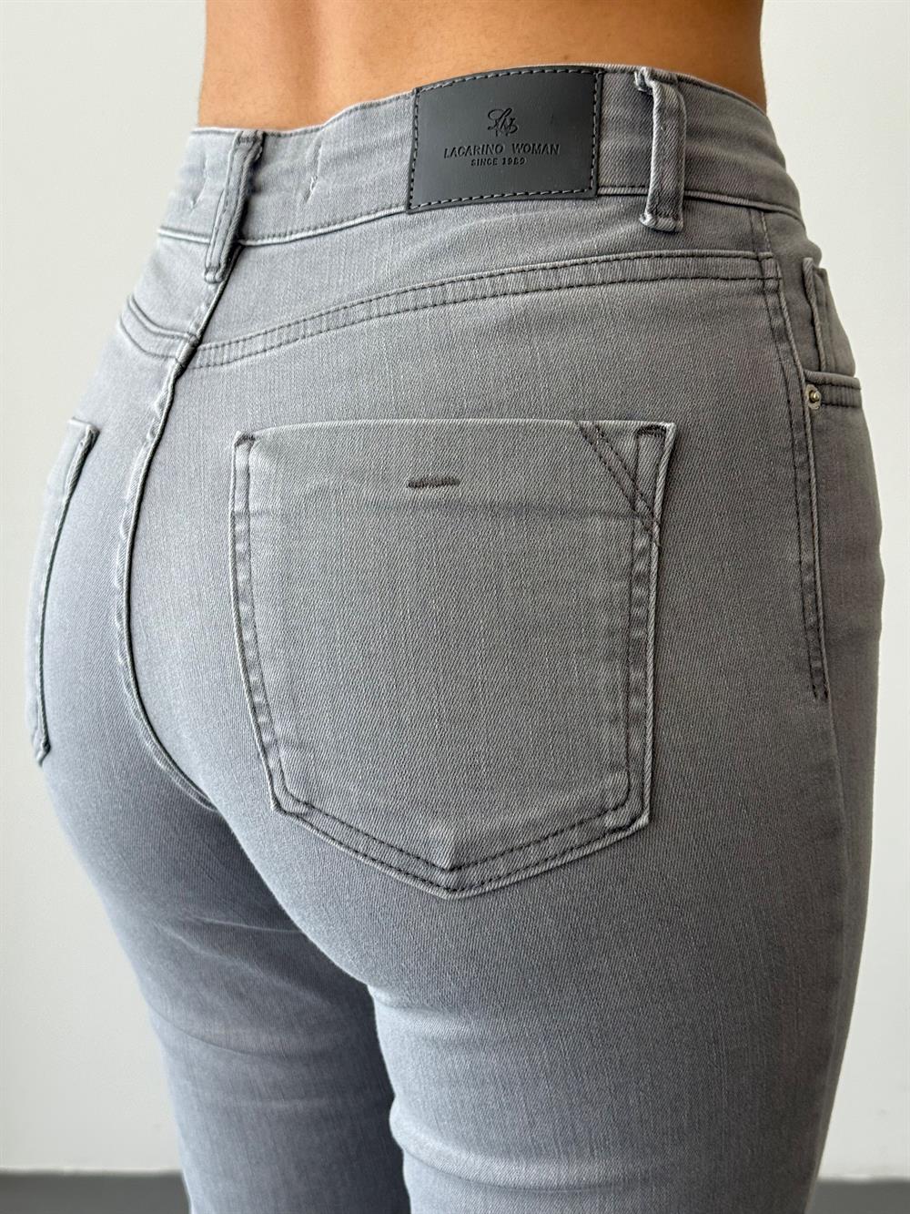 LACARINOMini Flare Gri Jean Pantolon