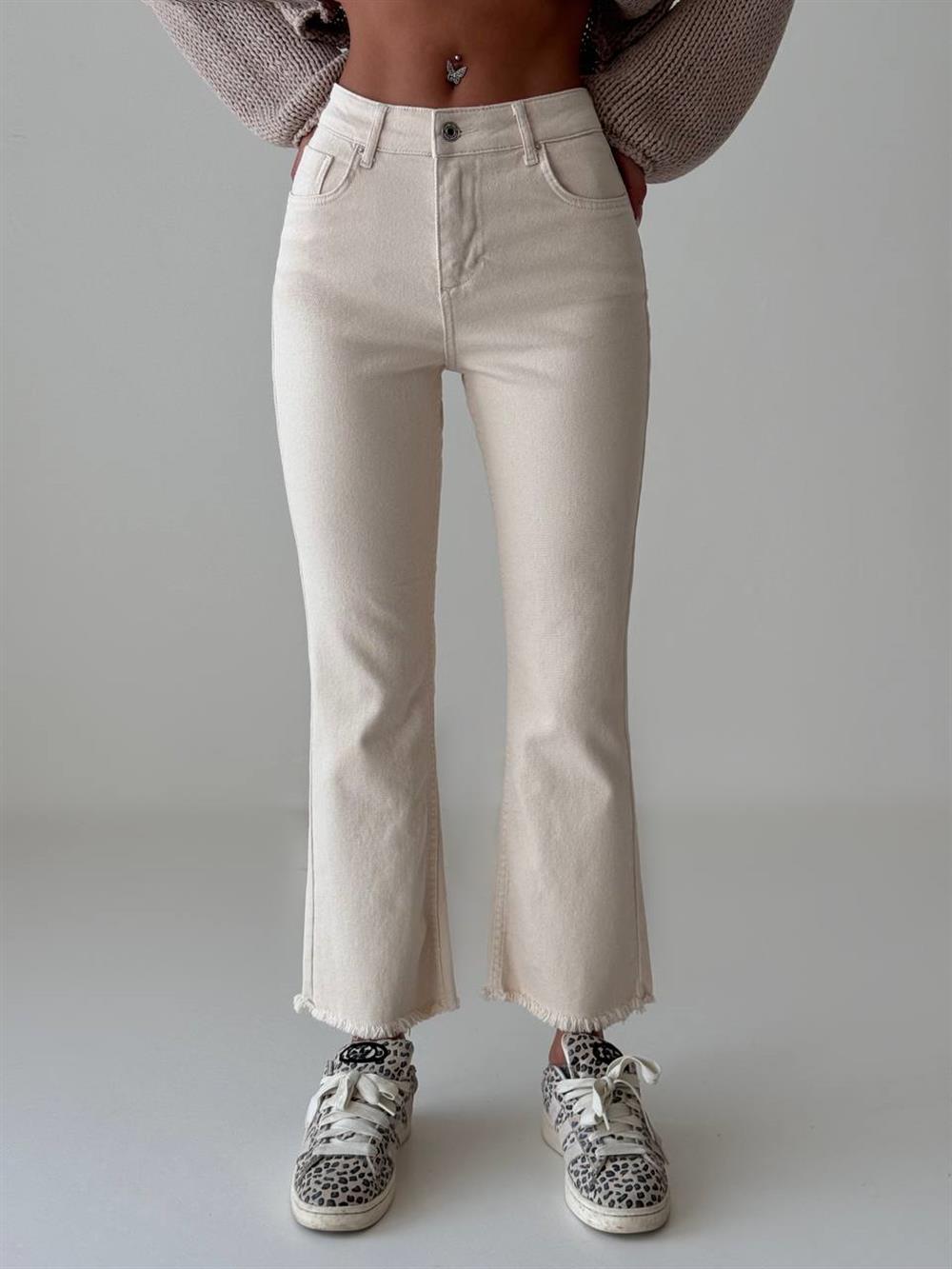LACARINOMini Flare Naturel Jean Pantolon