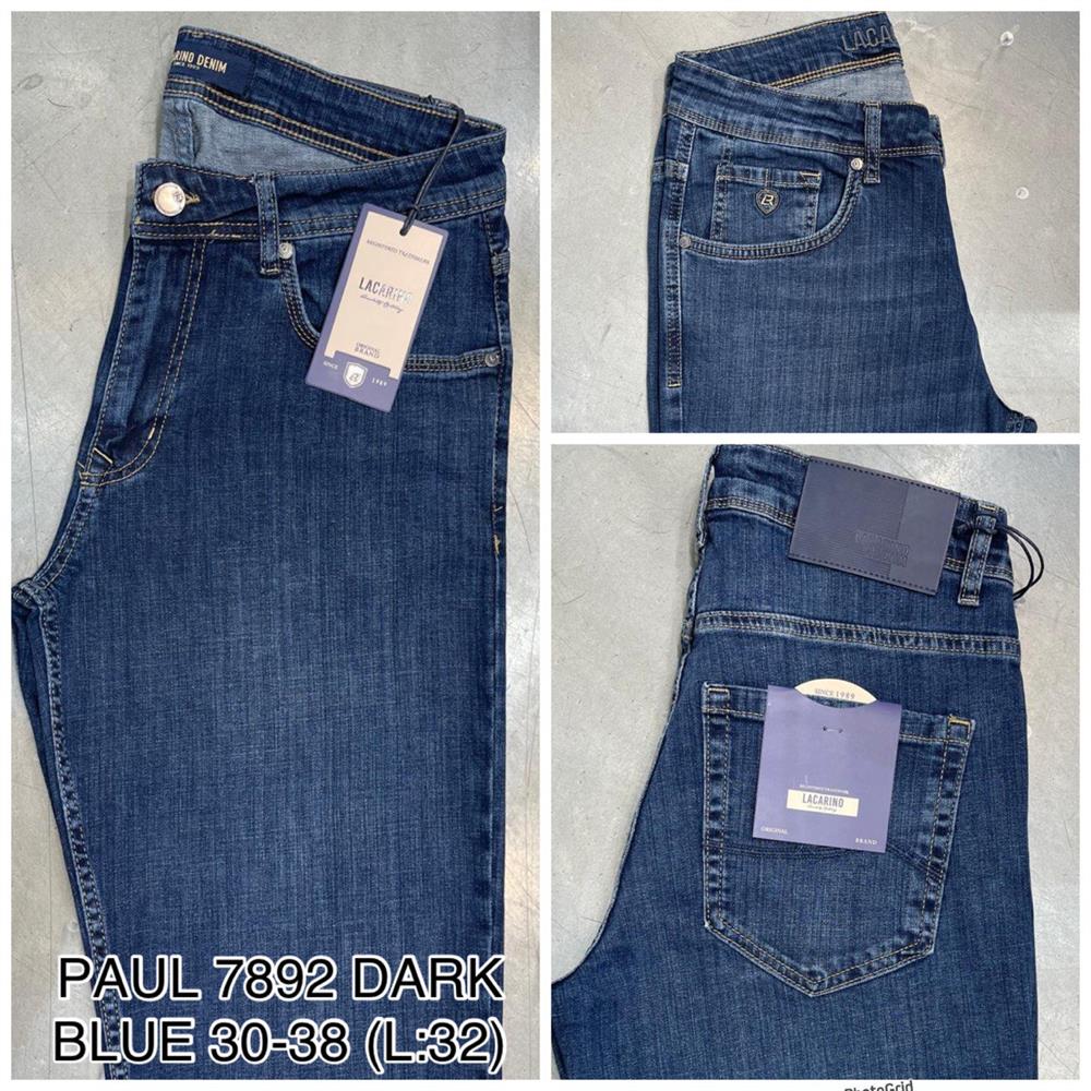 LACARINOYüksek Bel Boru Paça Dark Blue Jean Pantolon