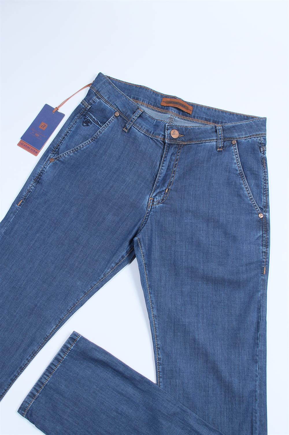 LACARINOYüksek Bel Dar Paça Battal Kesim Dark Blue Jean Pantolon