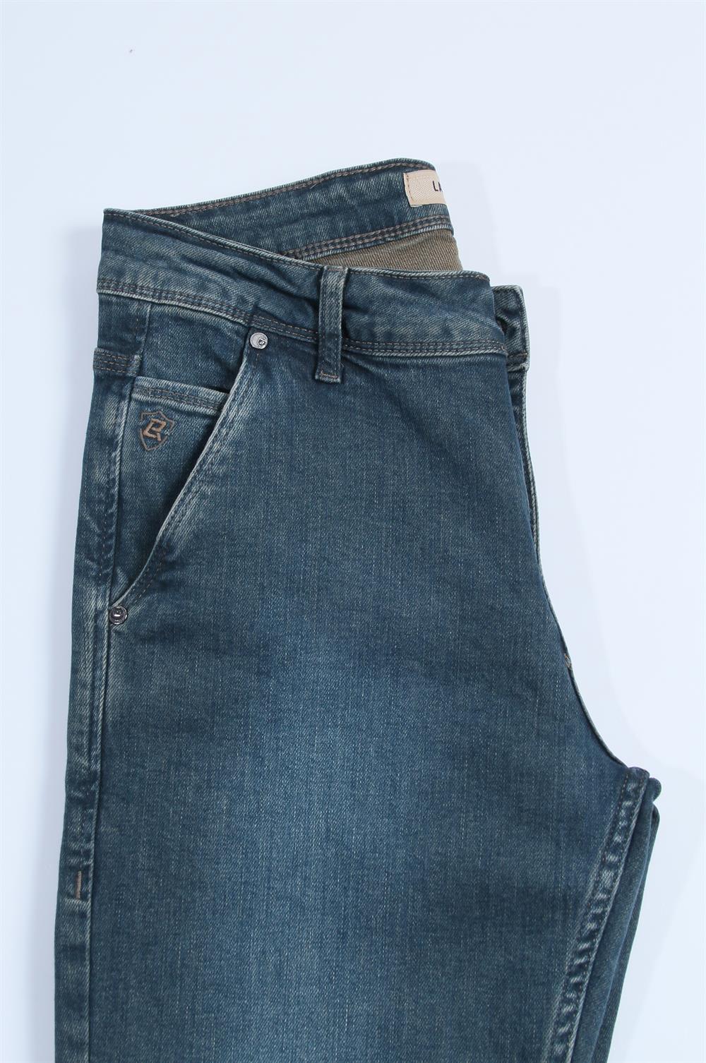 LACARINOYüksek Bel Klasik Kesim Od Green Jean Pantolon