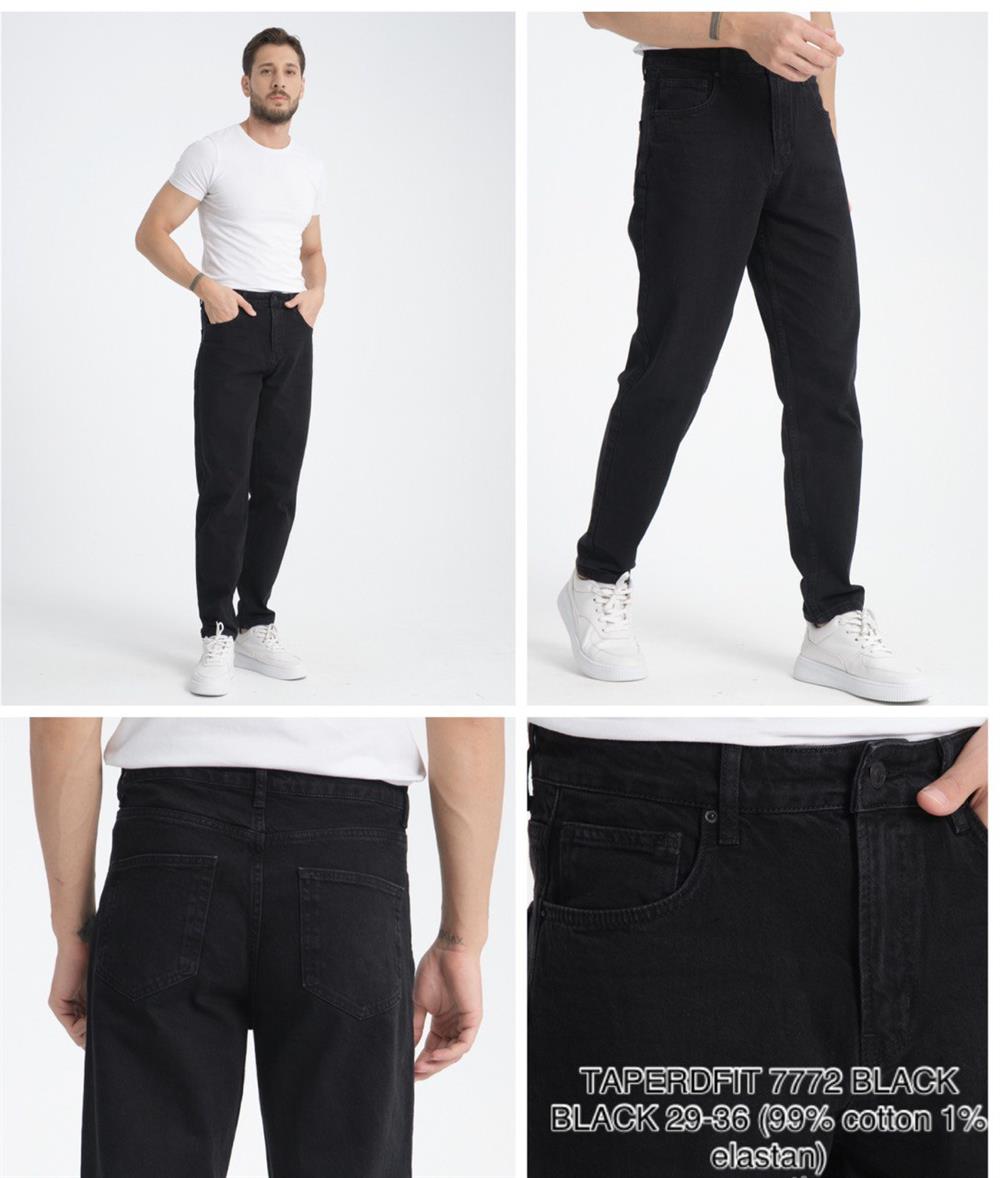 LACARINOYüksek Bel Dar Pantolon Black Jean Pantolon