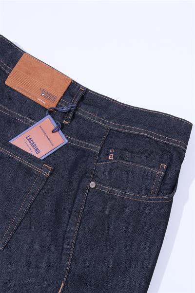 LACARINOYüksek Bel Boru Paça Navy Blue Battal Pantolon