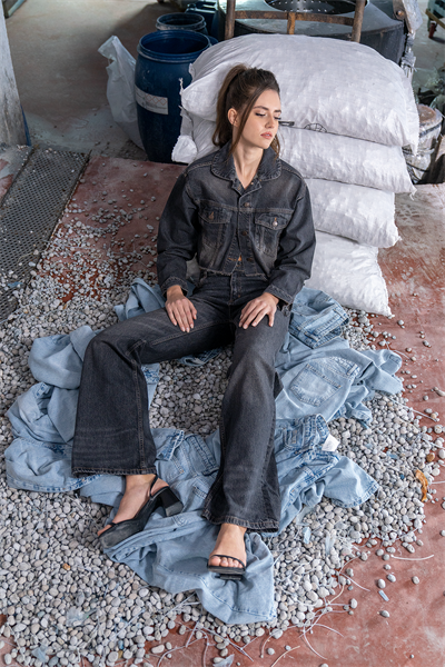LACARINOGömlek Cep Detaylı Brown Denim Ceket