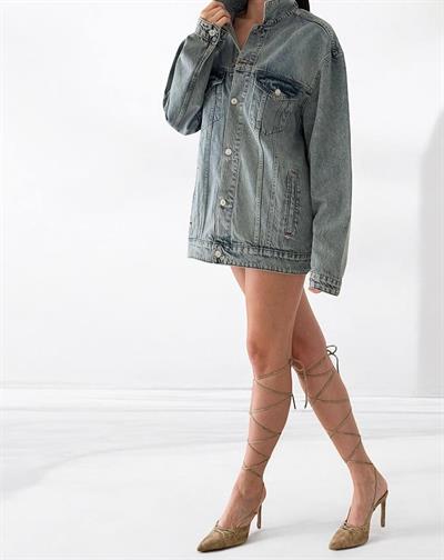 LACARINOKadın Cep Detaylı Denim Ceket