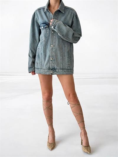 LACARINOKadın Cep Detaylı Denim Ceket