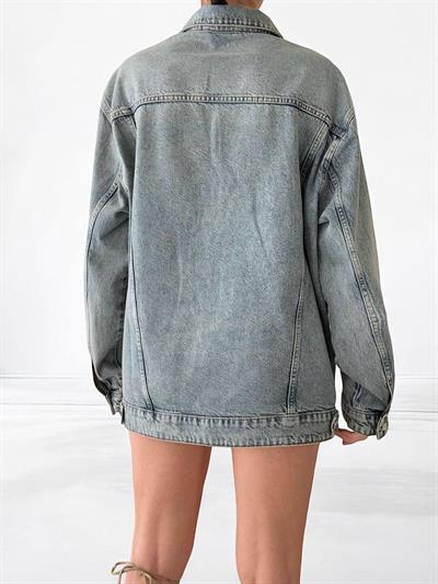 LACARINOKadın Cep Detaylı Denim Ceket
