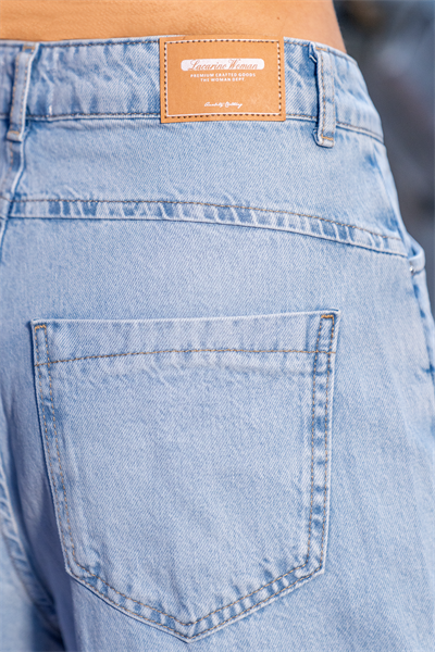 LACARINOYüksek Bel Cep Detaylı Blue E. Wide Leg Jean Pantolon