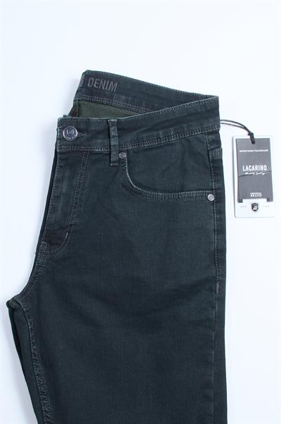 LACARINOYüksek Bel Dar Paça Blue Haki Jean Pantolon