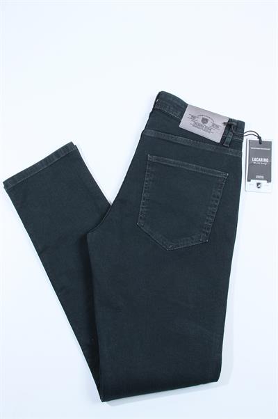 LACARINOYüksek Bel Dar Paça Blue Haki Jean Pantolon