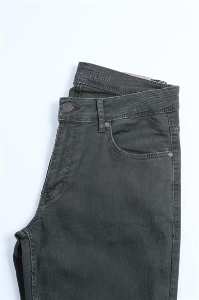 LACARINOYüksek Bel Dar Paça Blue Haki Jean Pantolon