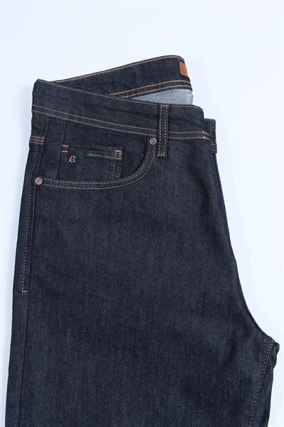 LACARINOYüksek Bel Boru Paça Navy Blue Jean Pantolon